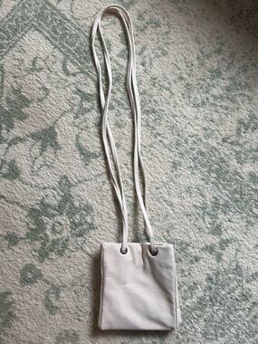 Cream Linen Canvas Purse